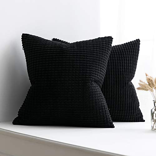 Lumbar Velvet Decorative Cushion Cases Soft Throw Pillow Cases for Couch Sofa Bed Bench Car,12x20,Dark Grey i COVER Throw Pillow Covers Pack of 2 